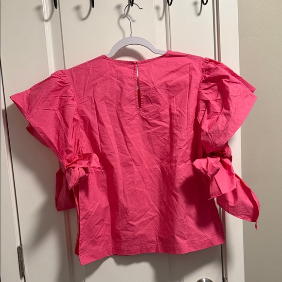 Pink Ruffle Sleeve Top - Picture 3 of 9